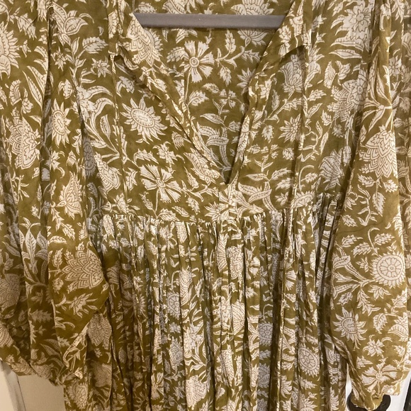 Daughter's of India "Kyra" Mini Dress in Oliva - Picture 4 of 6